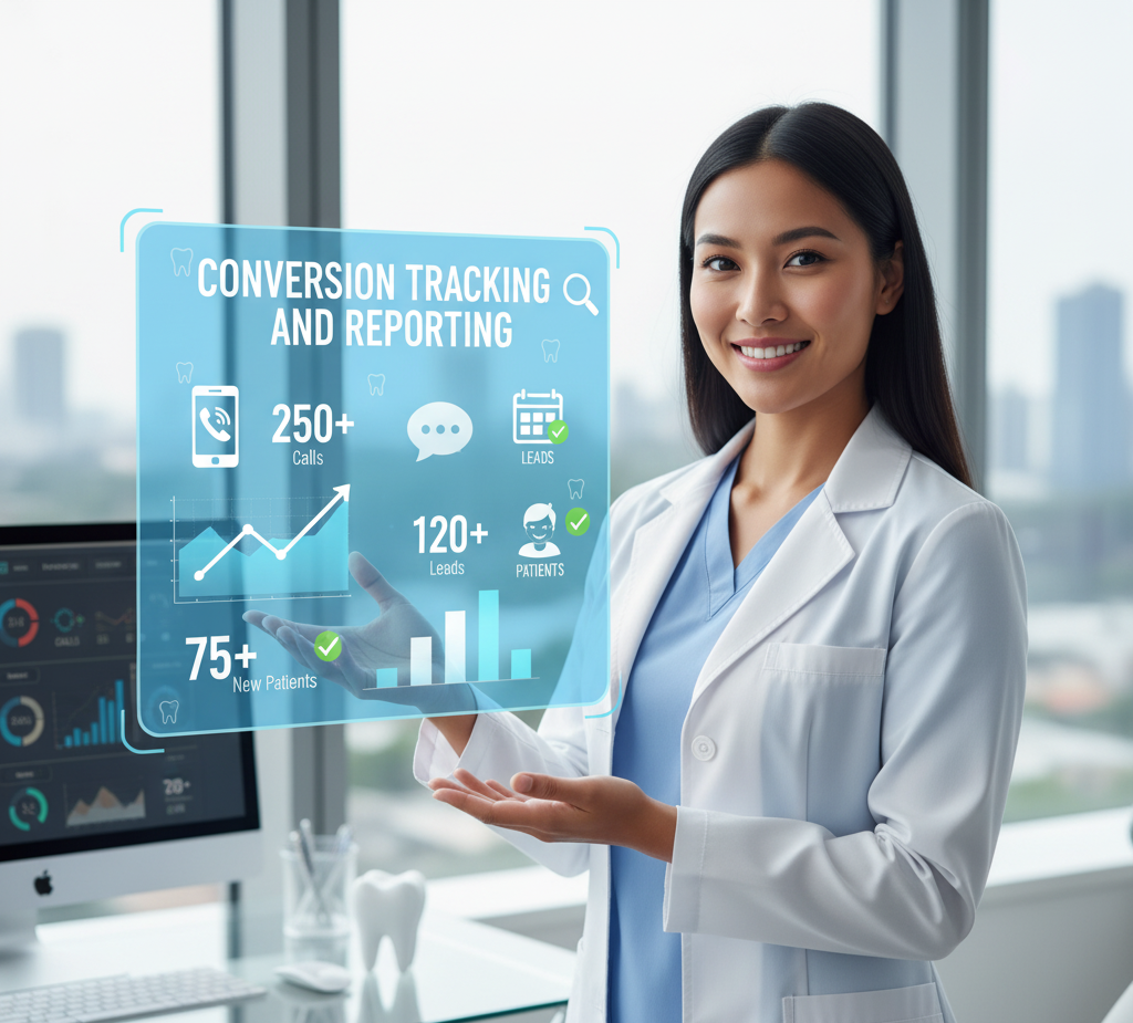 image of girl showing conversion tracking