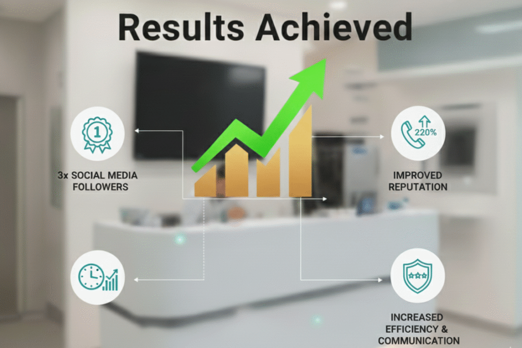 Results Achieved image with background of reception