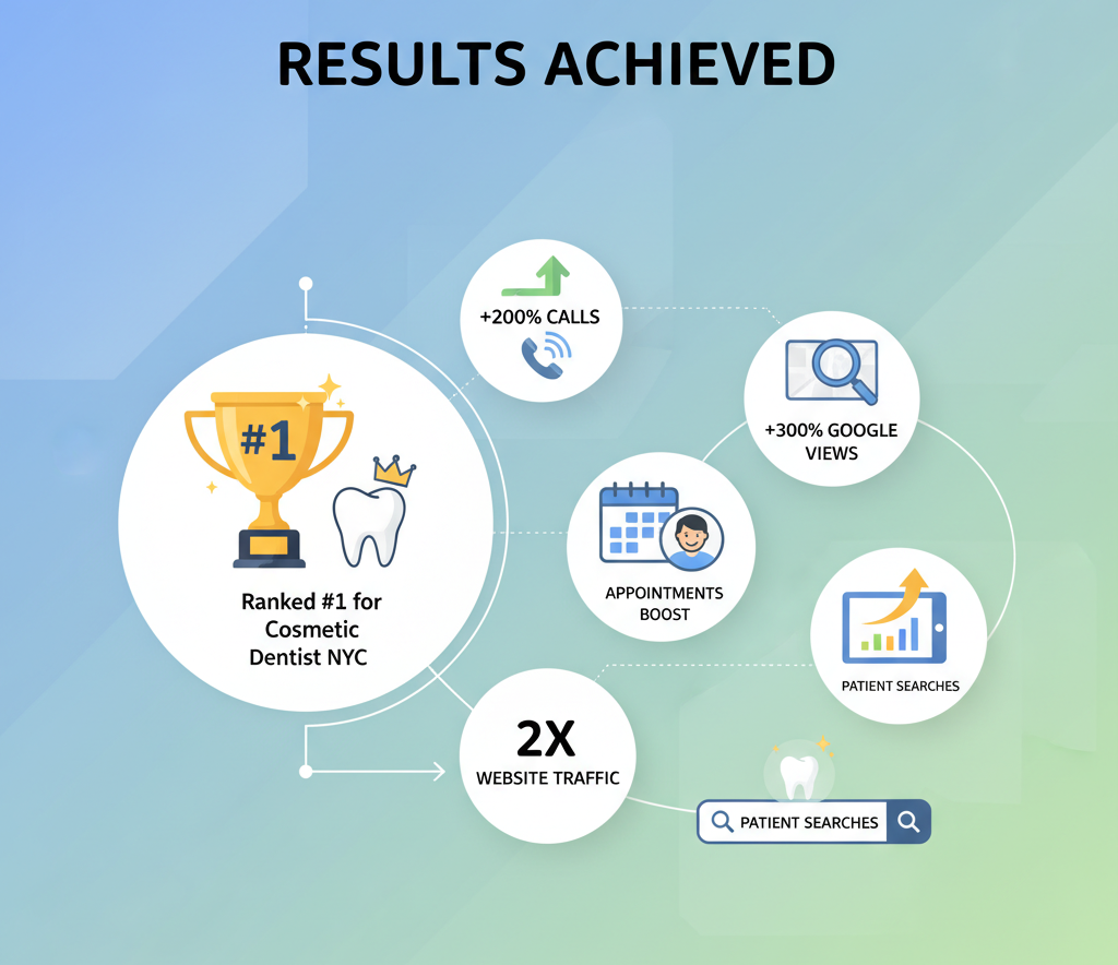 Results achieved of cosmetic dentist