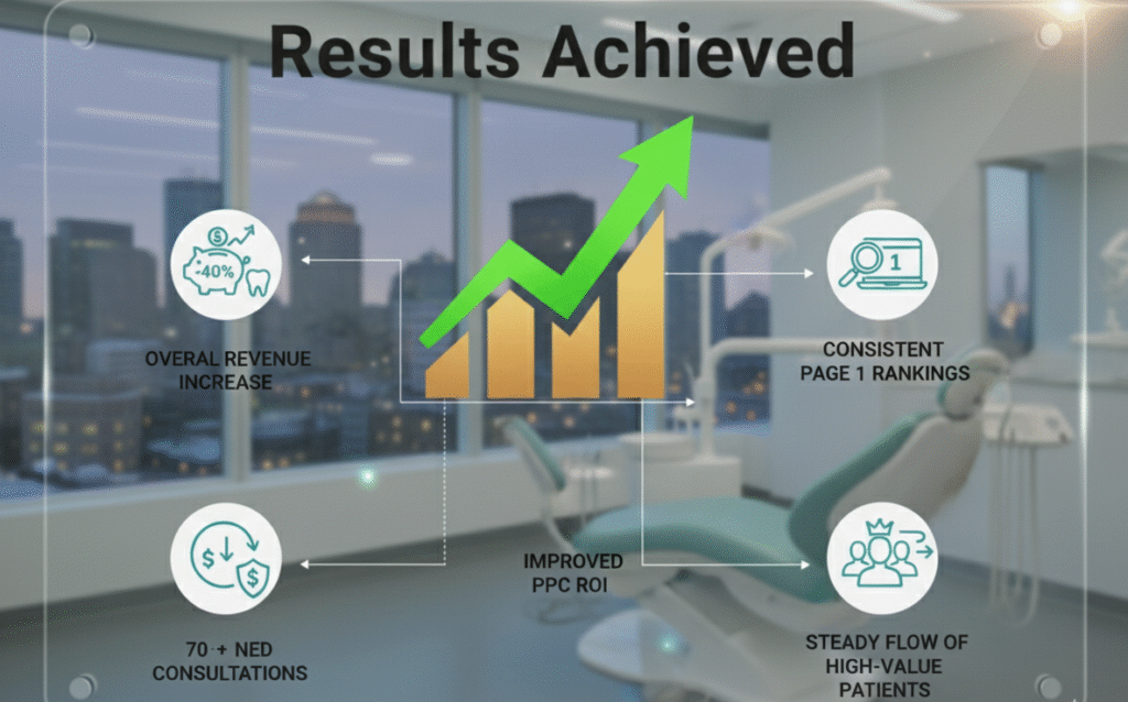 Results achieved with background image of top floor of clinic