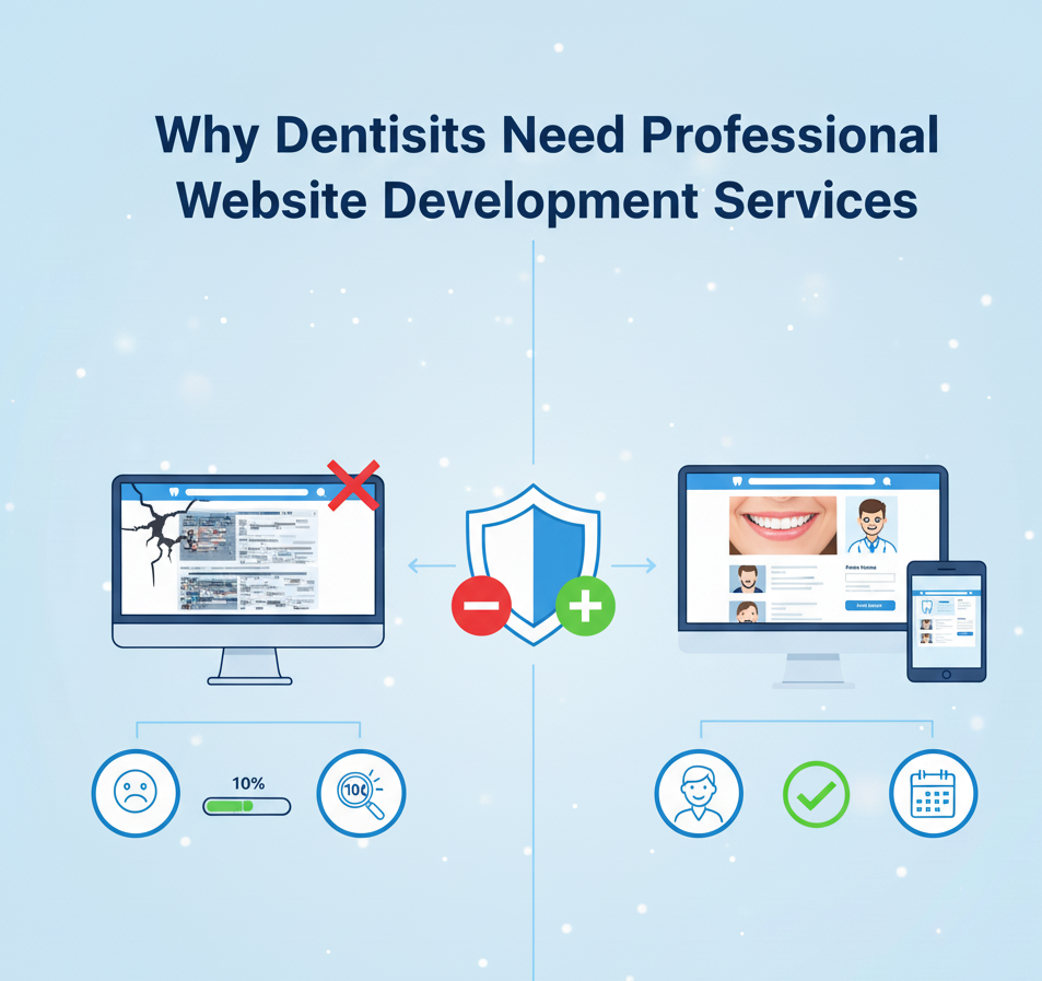 image showing why dentist need professional website